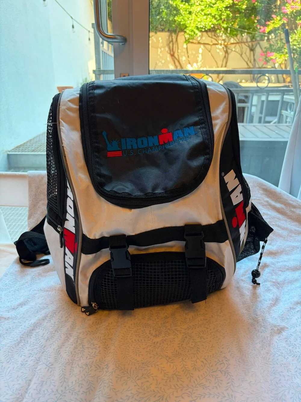 Ironman US Championship Black and White Backpack